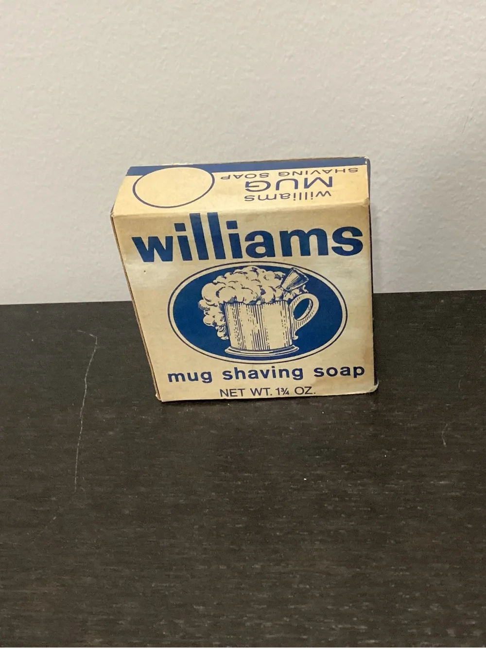 Vtg. Williams Mug Shaving Soap net Wt. 1 3/4oz.  Introduced in 1840
